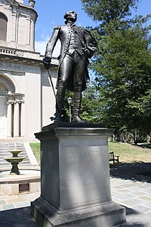 <span class="mw-page-title-main">Statue of the Marquis de Lafayette (Lafayette College)</span> Statue in Easton, Pennsylvania, US