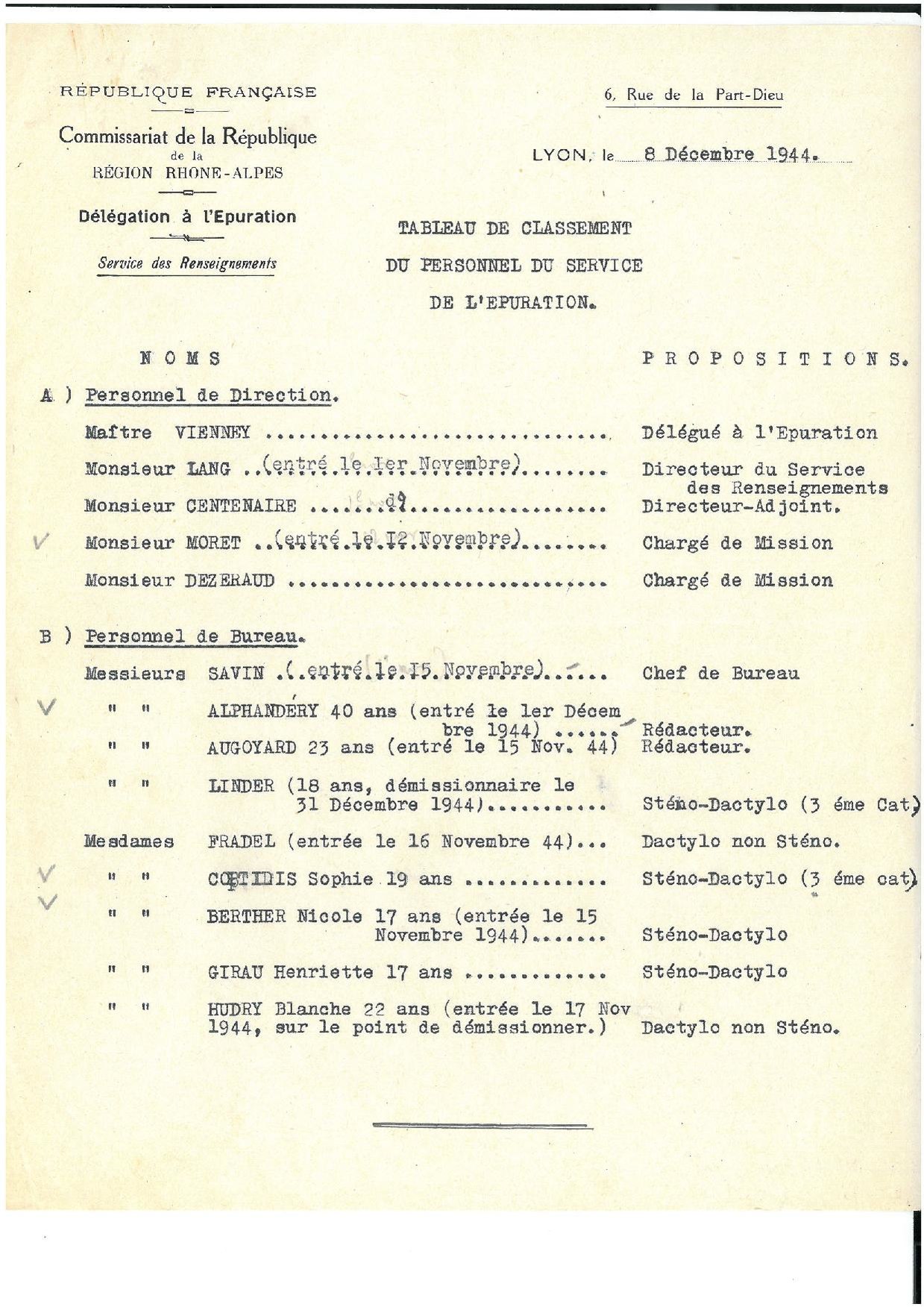 File Courrier Relatif Au Classement Du Personnel Du Service De L Epuration De La Prefecture Du Rhone 8 Decembre 1944 P 2 Pdf Wikimedia Commons