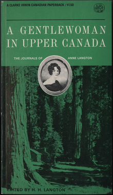 Cover, A Gentlewoman in Upper Canada, 1950.png