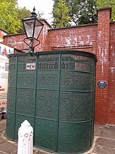 This cast-iron urinal was formerly sited at the Erleigh Road terminus and is now at the National Tramway Museum.