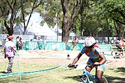 Deutsch: Radsport bei den Olympischen Jugendspielen 2018 Tag 10, 16. Oktober 2018 - Combined Criterium – XCC Qualifikation weiblich English: Cycling at the 2018 Summer Youth Olympics – Women's Combined Criterium – XCC Qualification on 16 October 2018.