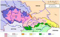 Јазична карта на Чехословачка од 1930.