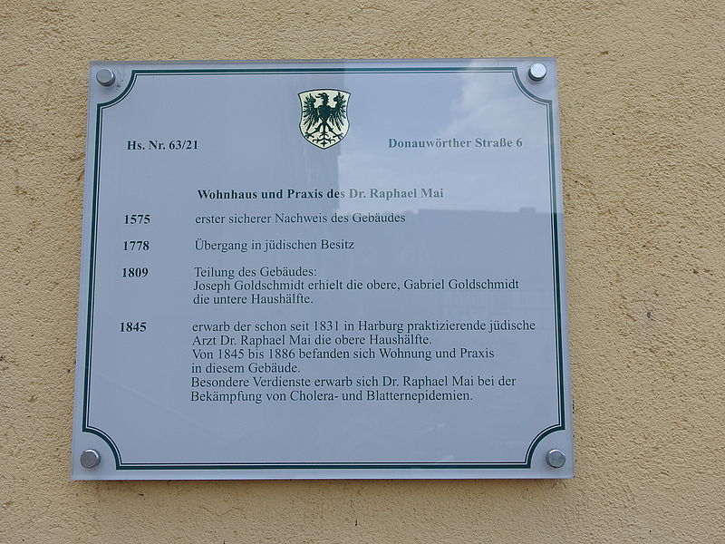 File:D-7-79-155-9 Harburg Donauwoerther-Str-6 Hausschild-Historie.jpg