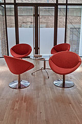 Foersom and Hiort-Lorenzen's Apollo chair viewed the Danish National Gallery Danish National Gallery - Apollo chairs.jpg