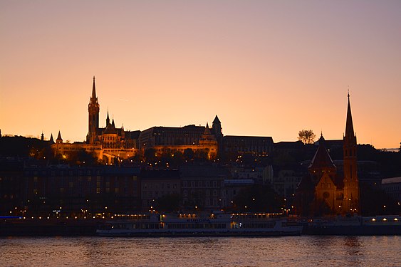 Dawn in Budapest, Hungary