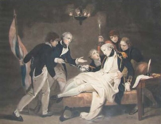 Death of Captain Alexander Hood, 1798, by Henry Singleton.