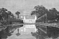Die Gartenlaube (1886) b 561.jpg (S) Die Latona-Anlagen mit dem Mitteltrakt des Schlosses auf Herrenwörth