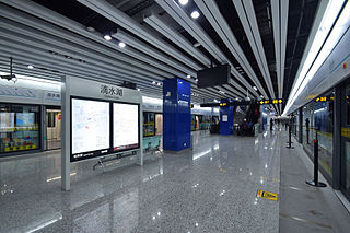 <span class="mw-page-title-main">Dishui Lake station</span> Shanghai Metro station