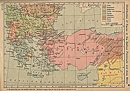 Mapa etnográfico de los Balcanes y Turquía (1923)
