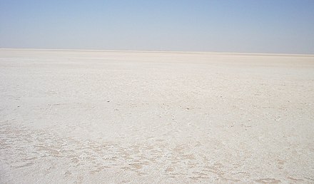 Chott El Djerid, sud-est de Tunísia, el xot més gran del món.