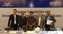 WHO Representative to India & EMT Team with Dr. Edmond Fernandes at a policy meeting Dr Edmond Fernandes and WHO Representative to India.jpg