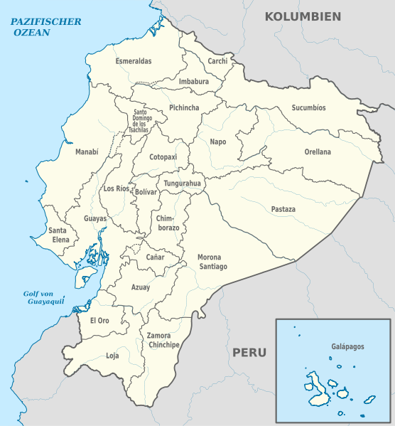 File:Ecuador, administrative divisions - de - monochrome.svg