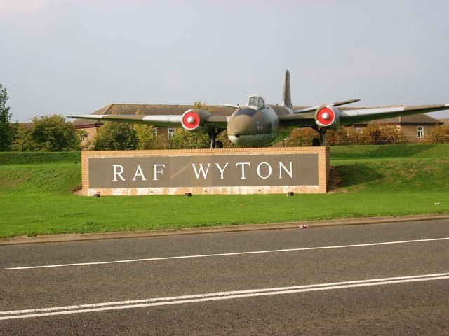 Canberra PR9 'XH170' which is RAF Wyton's gate guardian