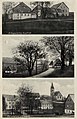 Erbgericht mit Saal, Blick ins Unterdorf, Schule und Kirche vor 1935