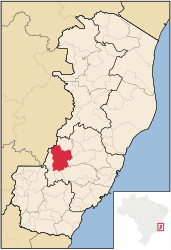 Kommunens beliggenhet i delstaten Espírito Santo