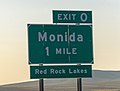 Exit 0 sign on I-15 north of Montana-Idaho state line.jpg