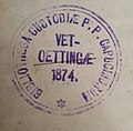 Exlibris-Stempel BibliotheK Kapuziner Altötting 1874 .jpg