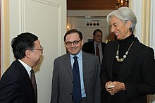 Fabien Baussart, CPFA Chairman with Christine Lagarde, General Director of IMF Fabien Baussart with Christine Lagarde, General Director of IMF.jpg