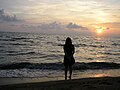 Filipino lady in the beach on sunset..jpg