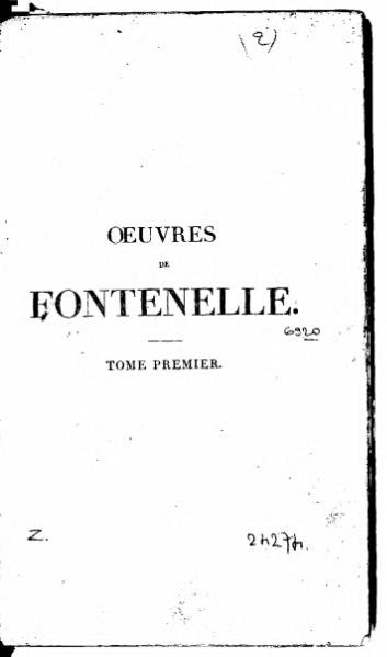 File:Fontenelle - Œuvres de Fontenelle, Tome I, 1825.djvu