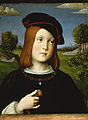 Federico II Gonzaga, niño, por Francesco Raibolini (c. 1450– 1517), llamado "Francesco Francia".