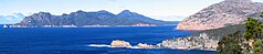 View over the Hazards, the granite hills of Freycinet