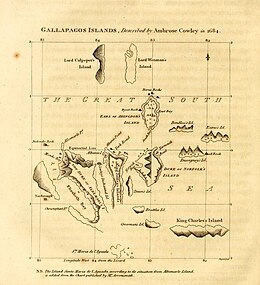 Islas Galápagos - Mapa de 1684.