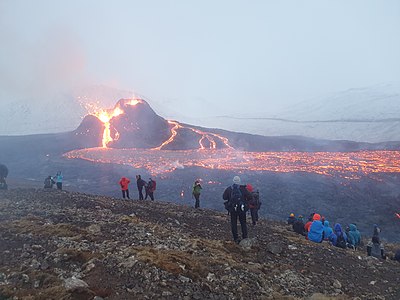 Lava flows in 2021