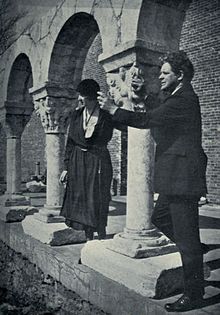 George Barnard and Clare Sheridan at his cloister in New York City, 1921