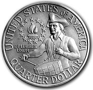 The US Bicentennial quarter is an example of a circulating commemorative coin. It is one of the most common commemorative coins, with over 1.6 billion minted, and as a result is still in regular circulation. George Washington bicentennial quarter, reverse.jpg