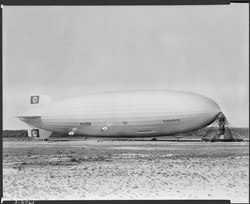 German airship "Hindenburg" at Lakehurst, New Jersey. - NARA - 518856.tif