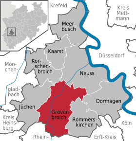 Poziția localității Grevenbroich