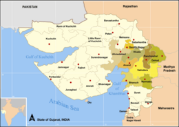 Distretto di Gandhinagar – Mappa