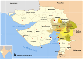 Localisation de District de Dahodદાહોદ જિલ્લો