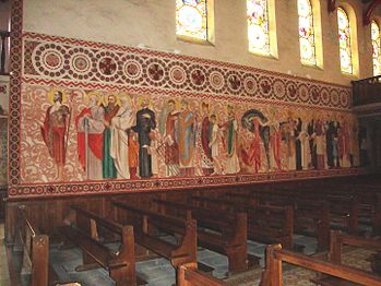 Fresques de la chapelle du Sacré-Cœur.