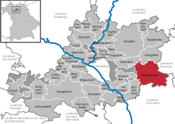 Läget för Heiligenstadt in Oberfranken i Landkreis Bamberg