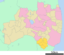 Higashishirakawa District in Fukushima Prefecture.svg