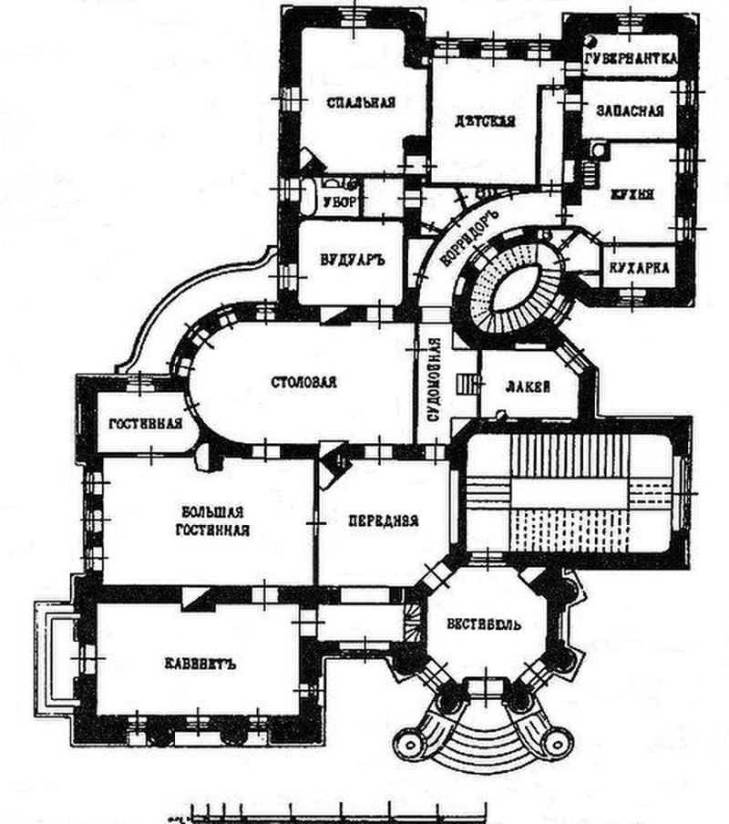 План особняка 19 века