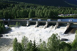 Hundrefossen Dam, Lågen