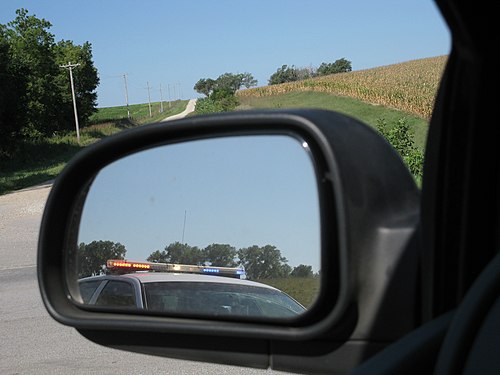 I hate when this happens. Pulled over in Pawnee County, Nebraska, for exceeding speed limit.