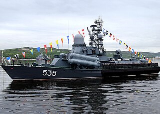 Russian corvette <i>Aysberg</i> Nanuchka-class corvette of the Soviet Navy