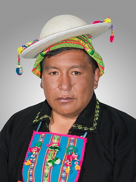 File:Idelfonso Canaza Kapajeique. Official portrait, 2020. Chamber of Deputies of Bolivia.jpg