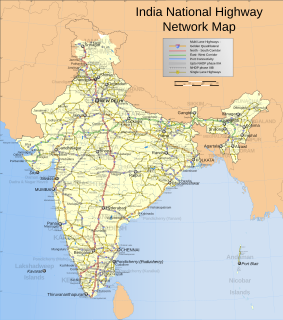 Indian road network highway system in India