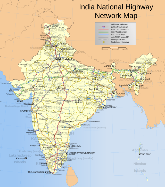 Survey Of India Maps Free File:india Roadway Map.svg - Wikipedia