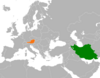 Location map for Austria and Iran.