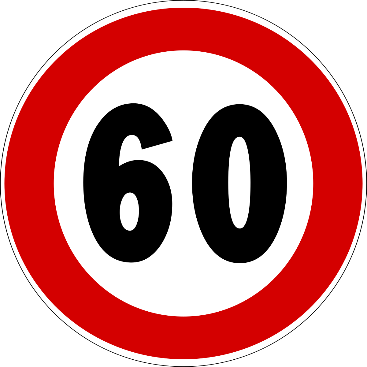 Знак скорость 90
