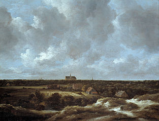 Vue de Haarlem du Sud avec des champs de blanchiment