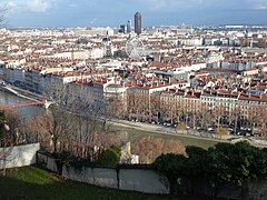 View of Lyon from the park