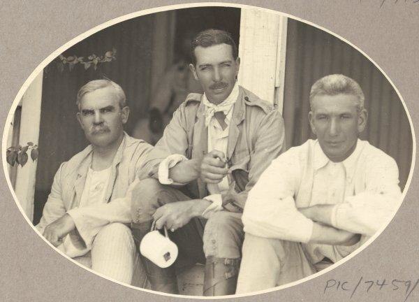 Ministers Josiah Thomas, Sir Walter Barettelot and Dr. John Gilruth of the Federal Parliamentary Party visiting Katherine Telegraph Station in 1912