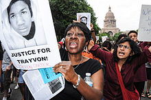 The aftermath of the death of Trayvon Martin brought Black Twitter to wider public attention. Justice for Trayvon & Byron Carter in Austin, TX.jpg